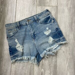 Just USA high-rise denim stretch shorts like new